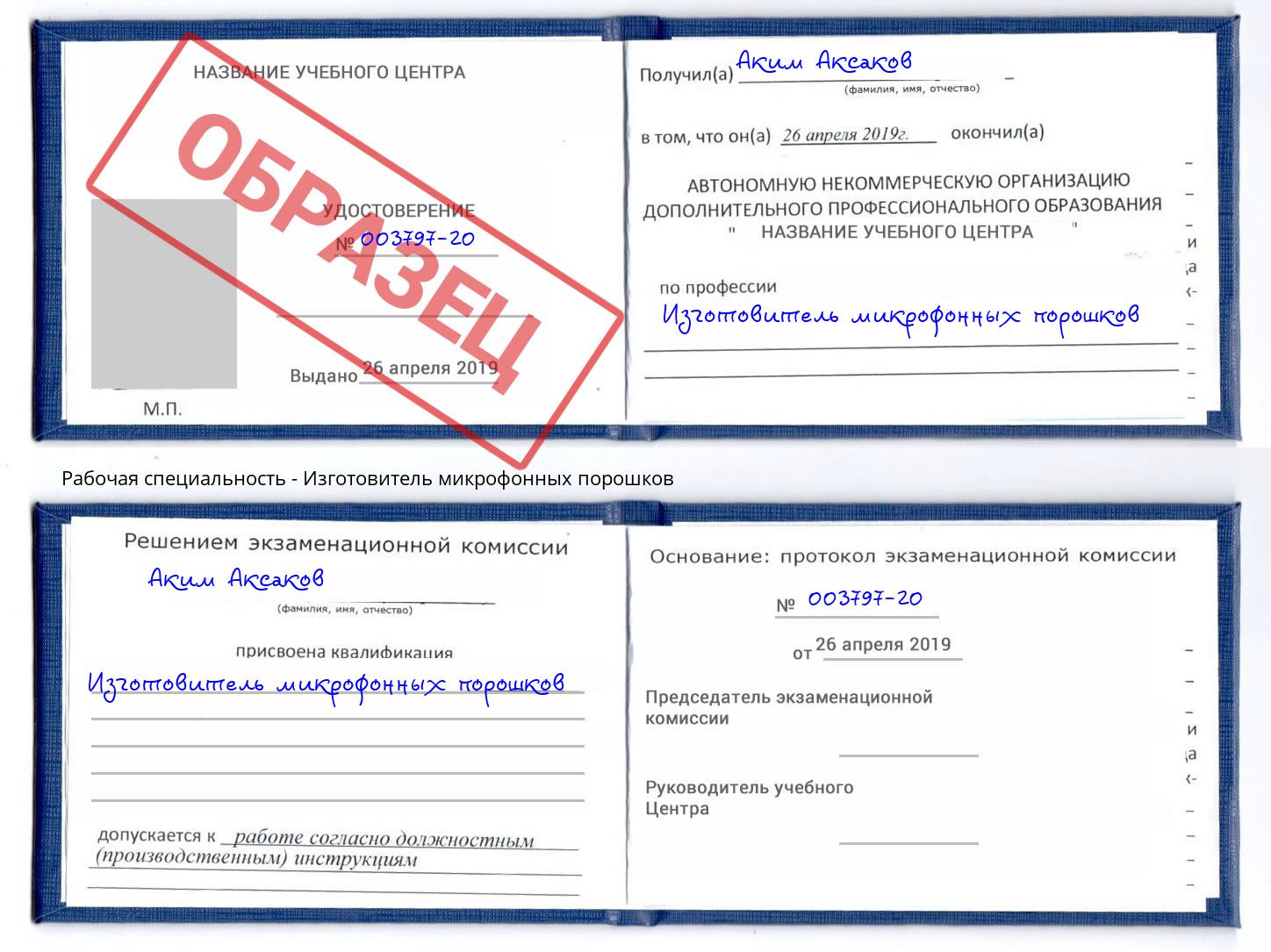 Изготовитель микрофонных порошков Гуково